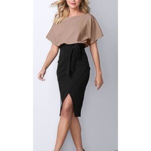 Venus Colorblock Short Sleeve Dress